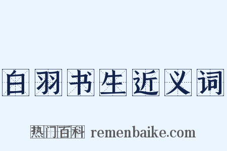 白羽书生近义词是什么意思的图片